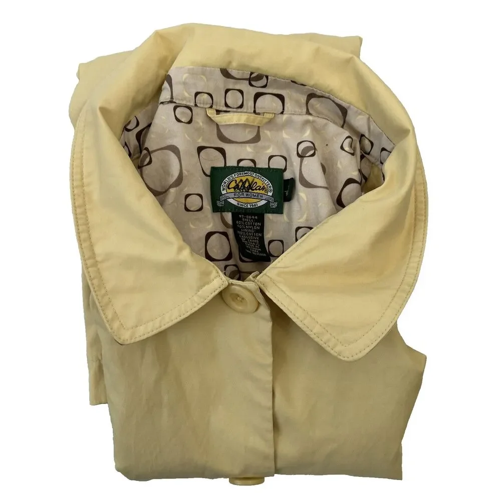 🔥🔥🔥Cabela's For Women Button-up Long‎ Lined Jacket, Large Reg, Yellow VGC